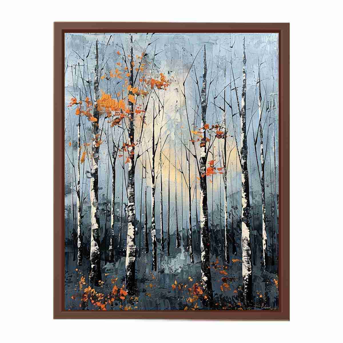Birch Forest Palette Knife Painting-6
