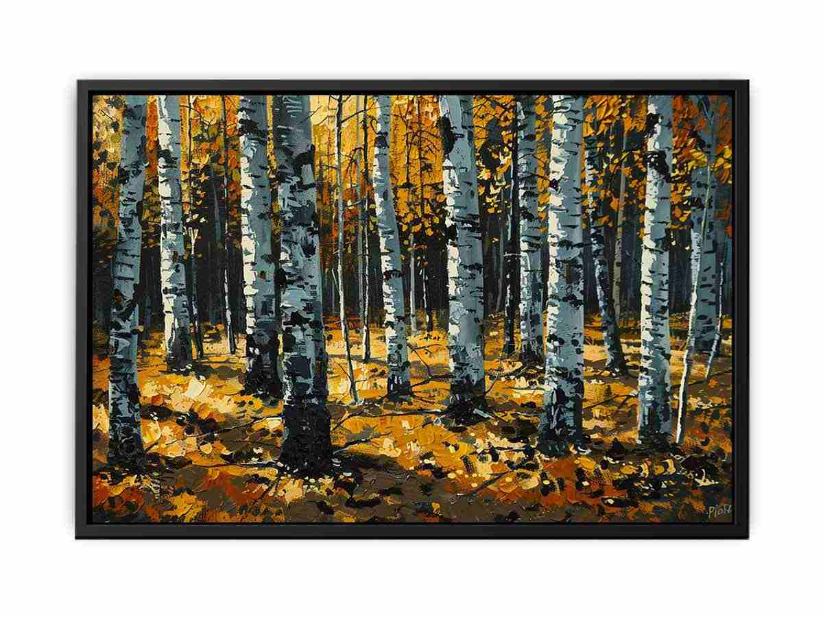 Birch Orange Tree Knife Canvas Art Print-4