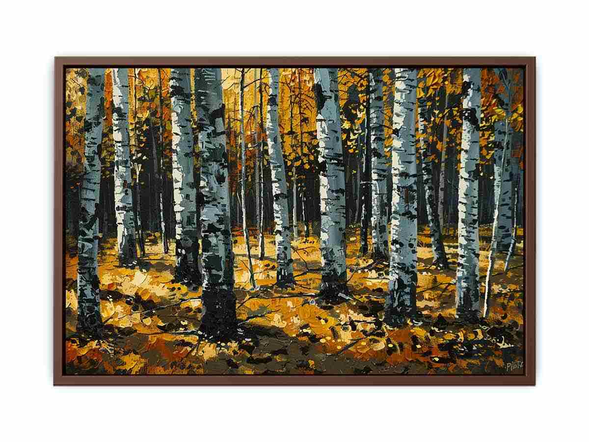 Birch Orange Tree Knife Canvas Art Print-6