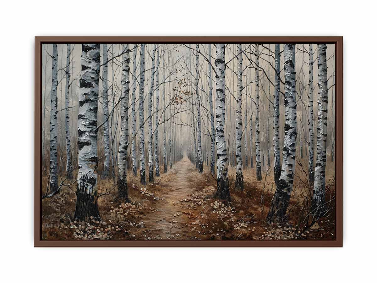 Birch Grey Tree Knife Canvas Artwork-6