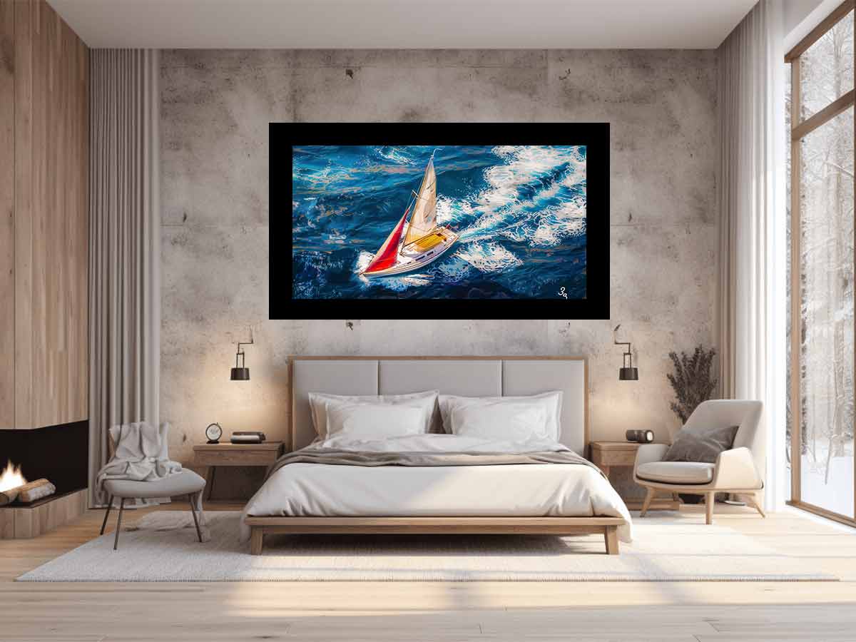 Boat Painting for Living room-1