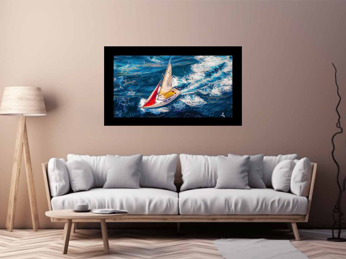 Boat Painting for Living room-2