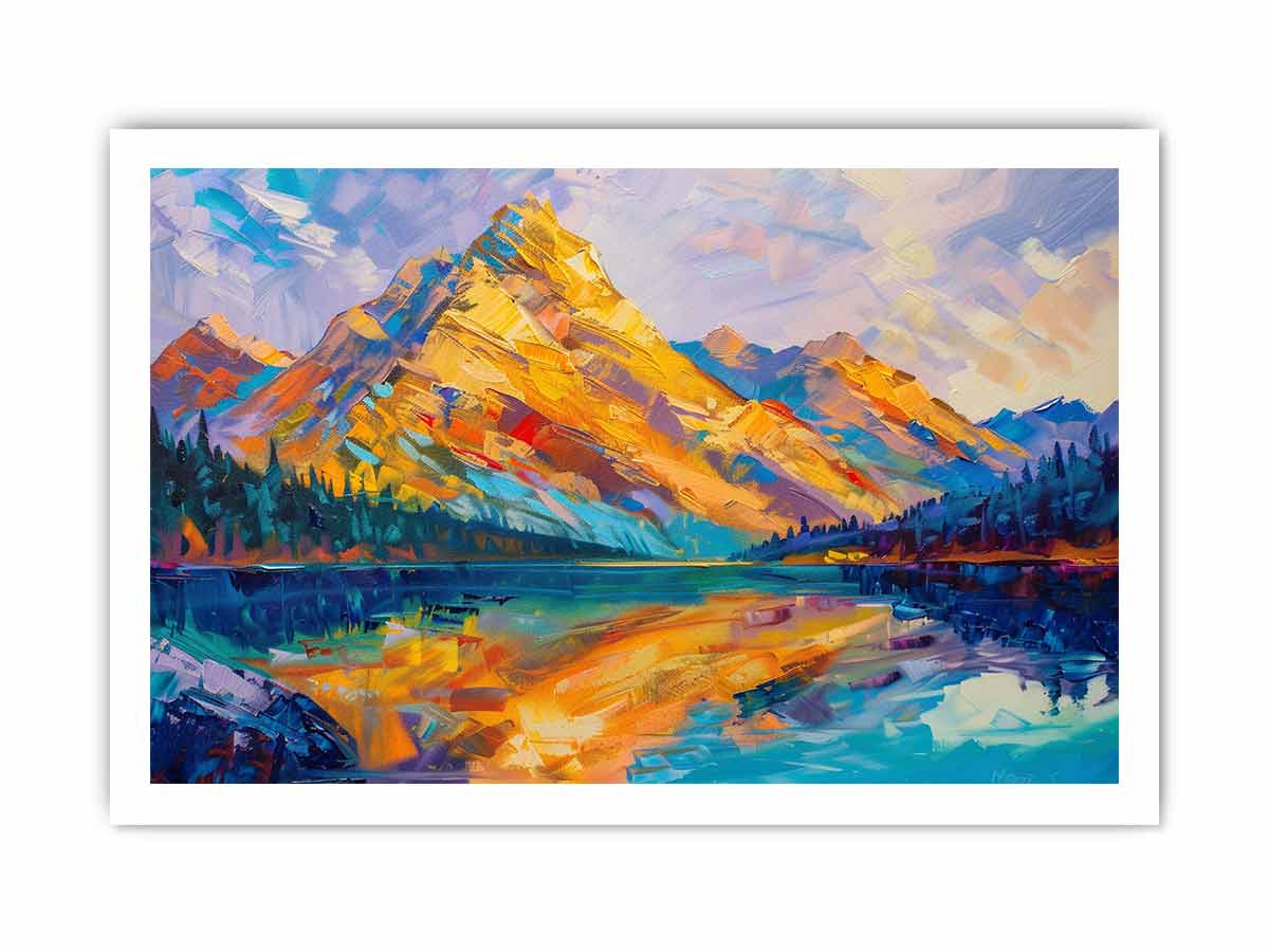 Yellow Mountain Knife Canvas Art Print-8