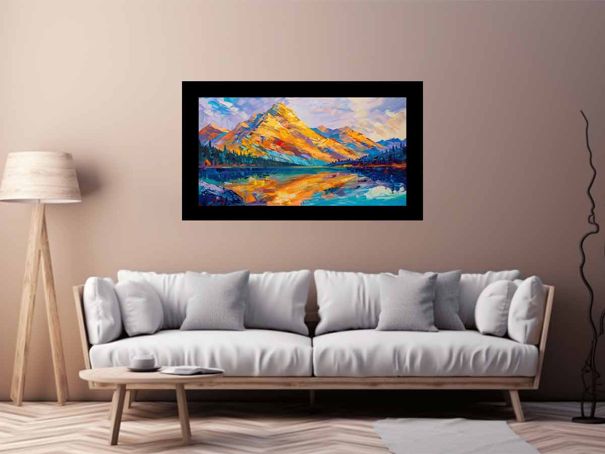 Yellow Mountain Knife Canvas Art Print-2