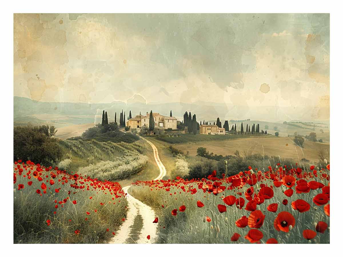 Dream Place Poppy Flower Canvas Artwork-0