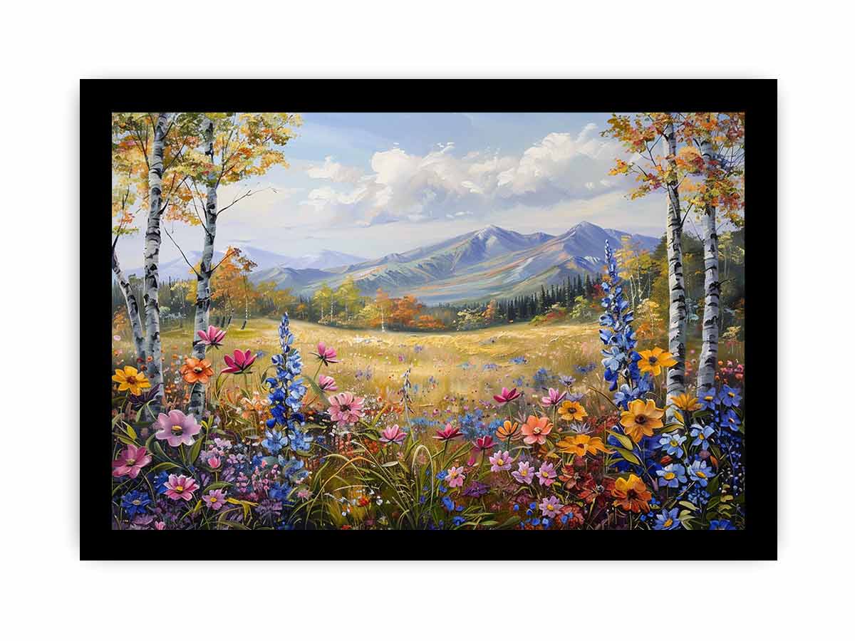 Flowers Landscape Canvas Art Print-7