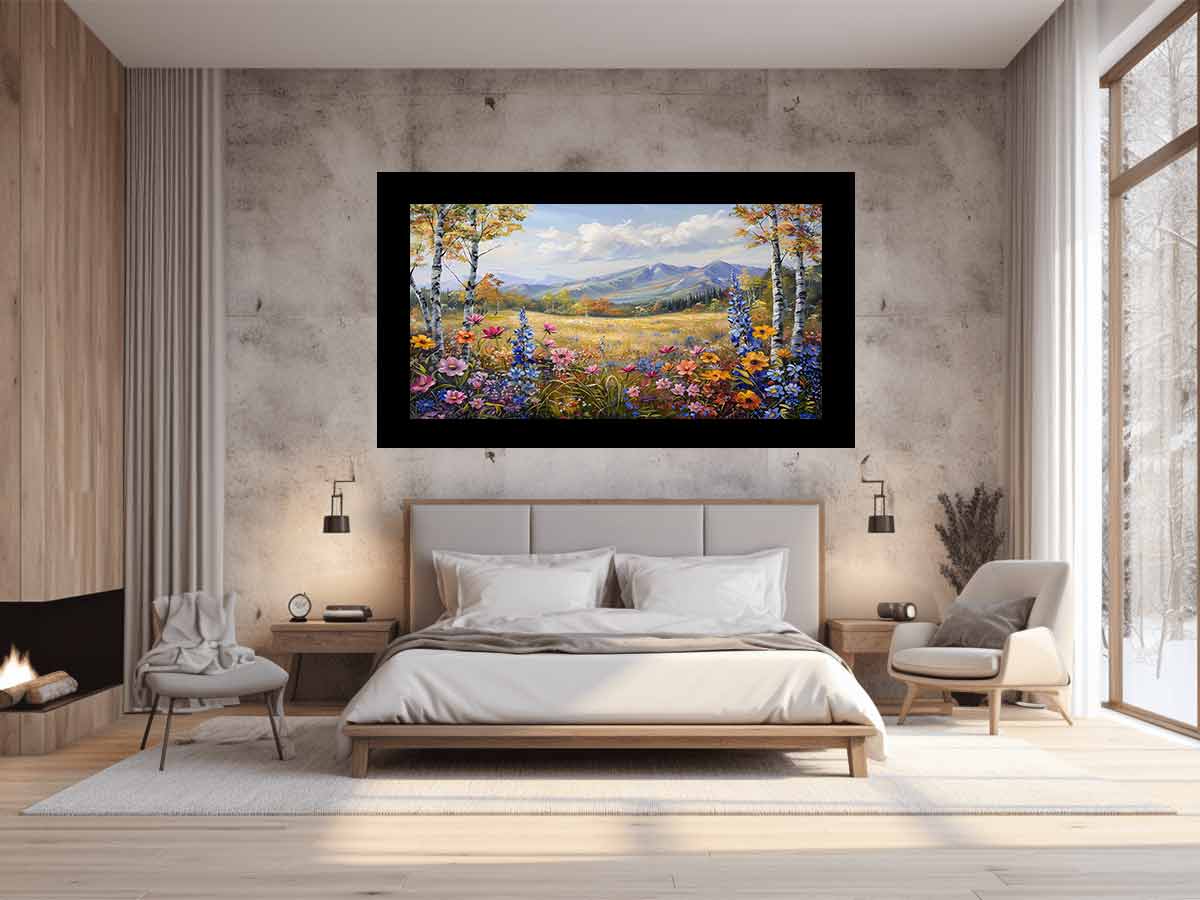 Flowers Landscape Canvas Art Print-1