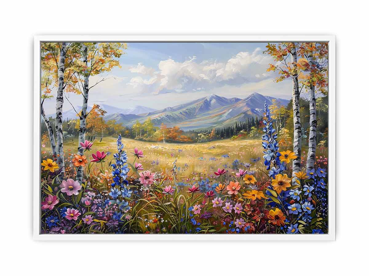 Flowers Landscape Canvas Art Print-5