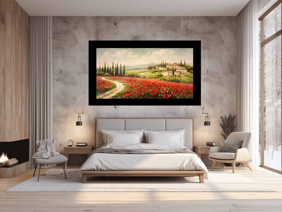Field of Poppies Canvas Painting-1