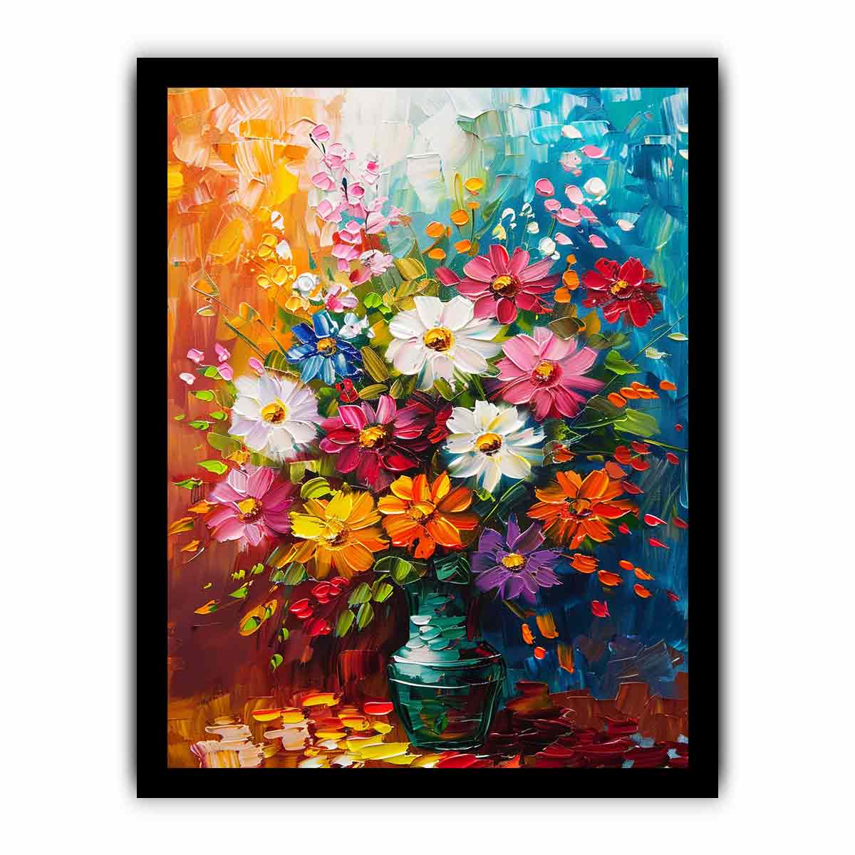 Vase of Flowers Canvas Art Print-7