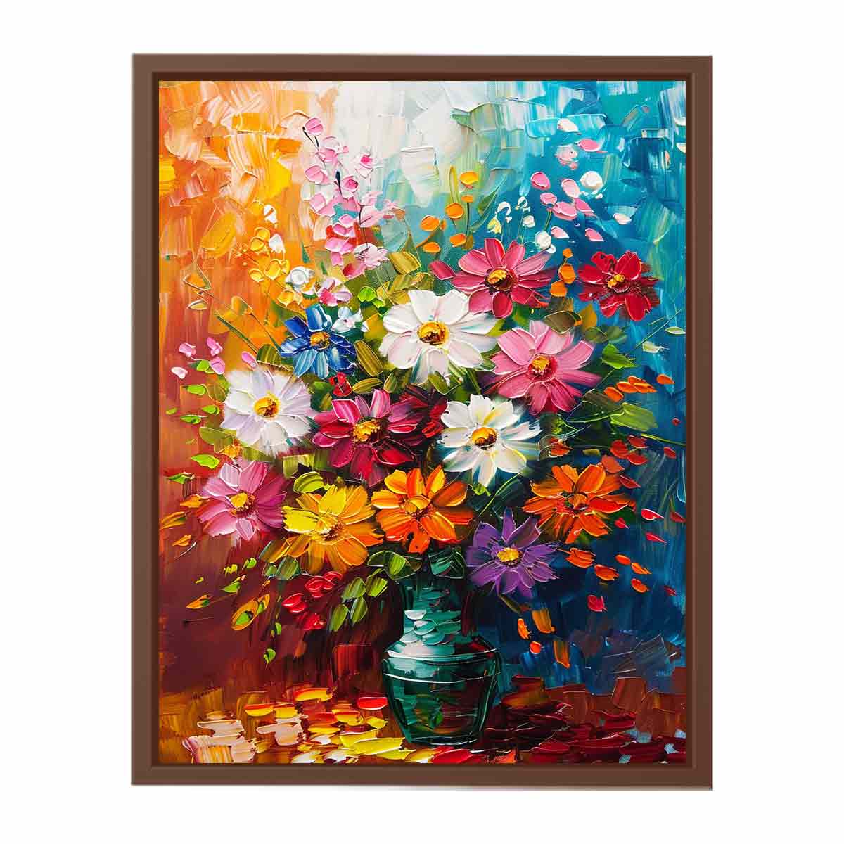 Vase of Flowers Canvas Art Print-6