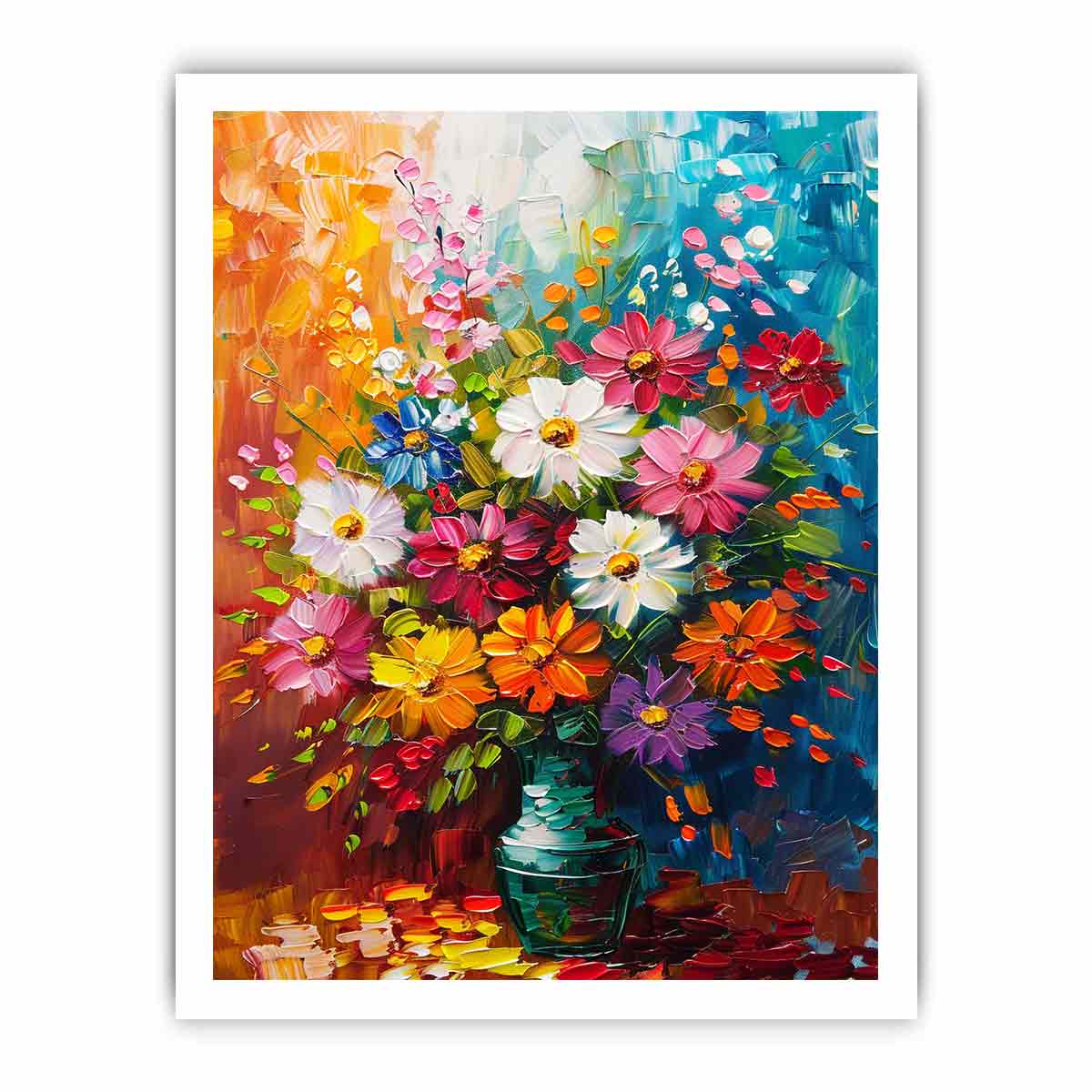 Vase of Flowers Canvas Art Print-8