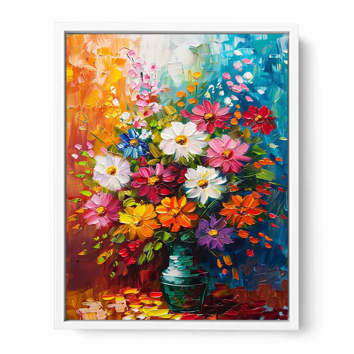 Vase of Flowers Canvas Art Print-5
