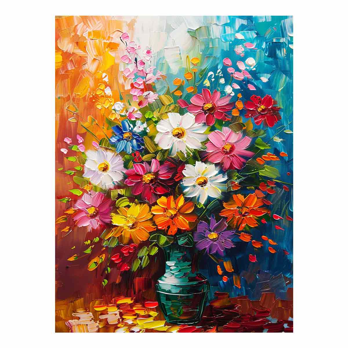 Vase of Flowers Canvas Art Print-0