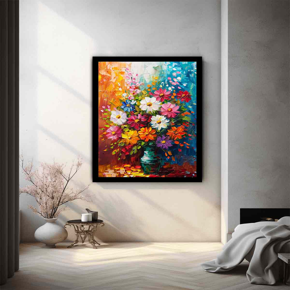 Vase of Flowers Canvas Art Print-1