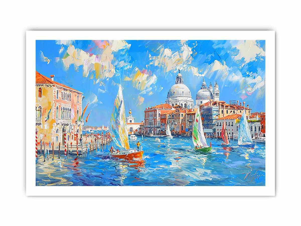 Venice Waterfront Canvas painting-8