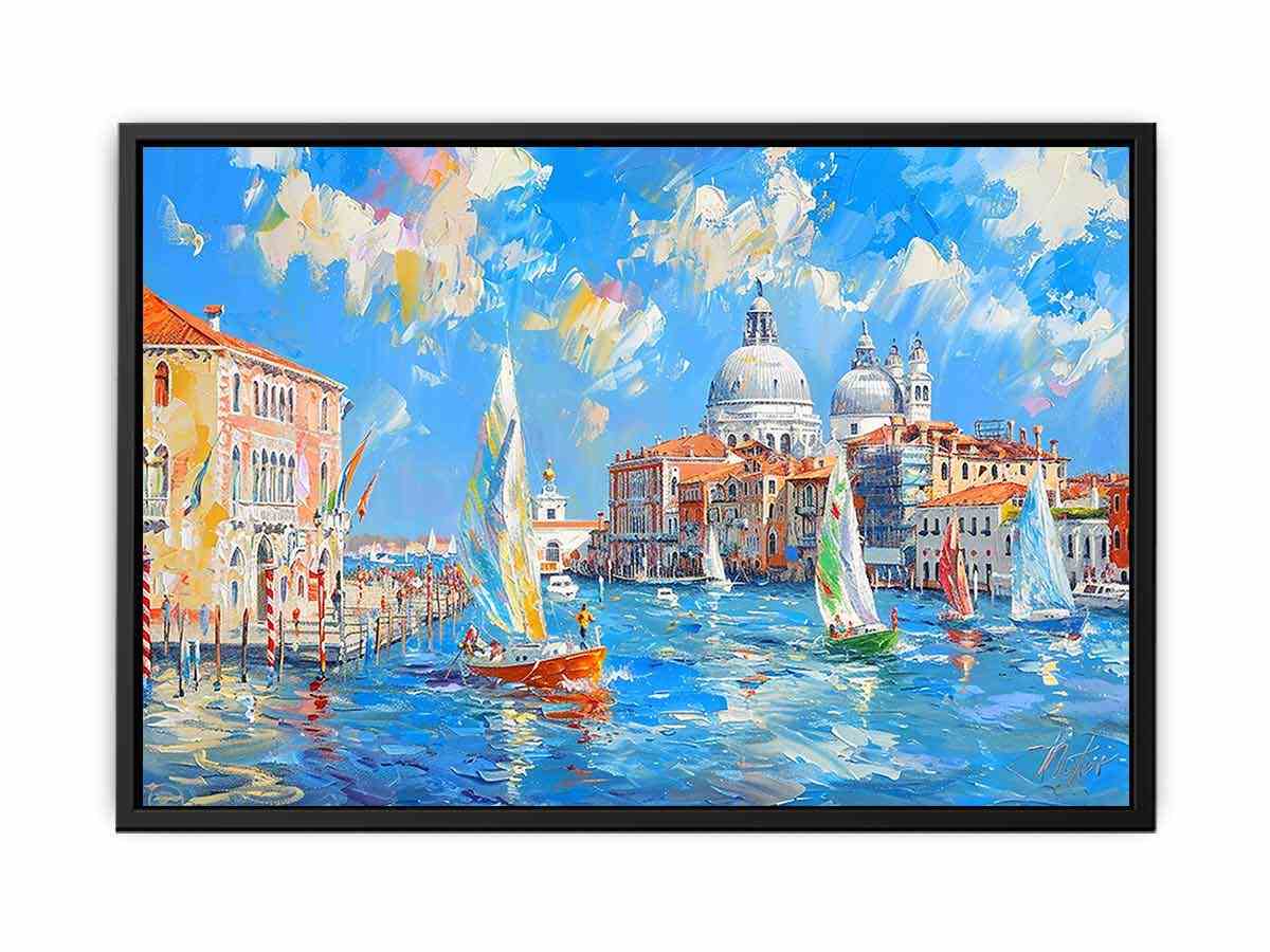 Venice Waterfront Canvas painting-4