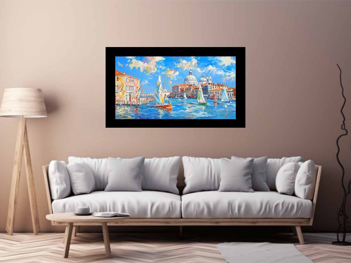 Venice Waterfront Canvas painting-2