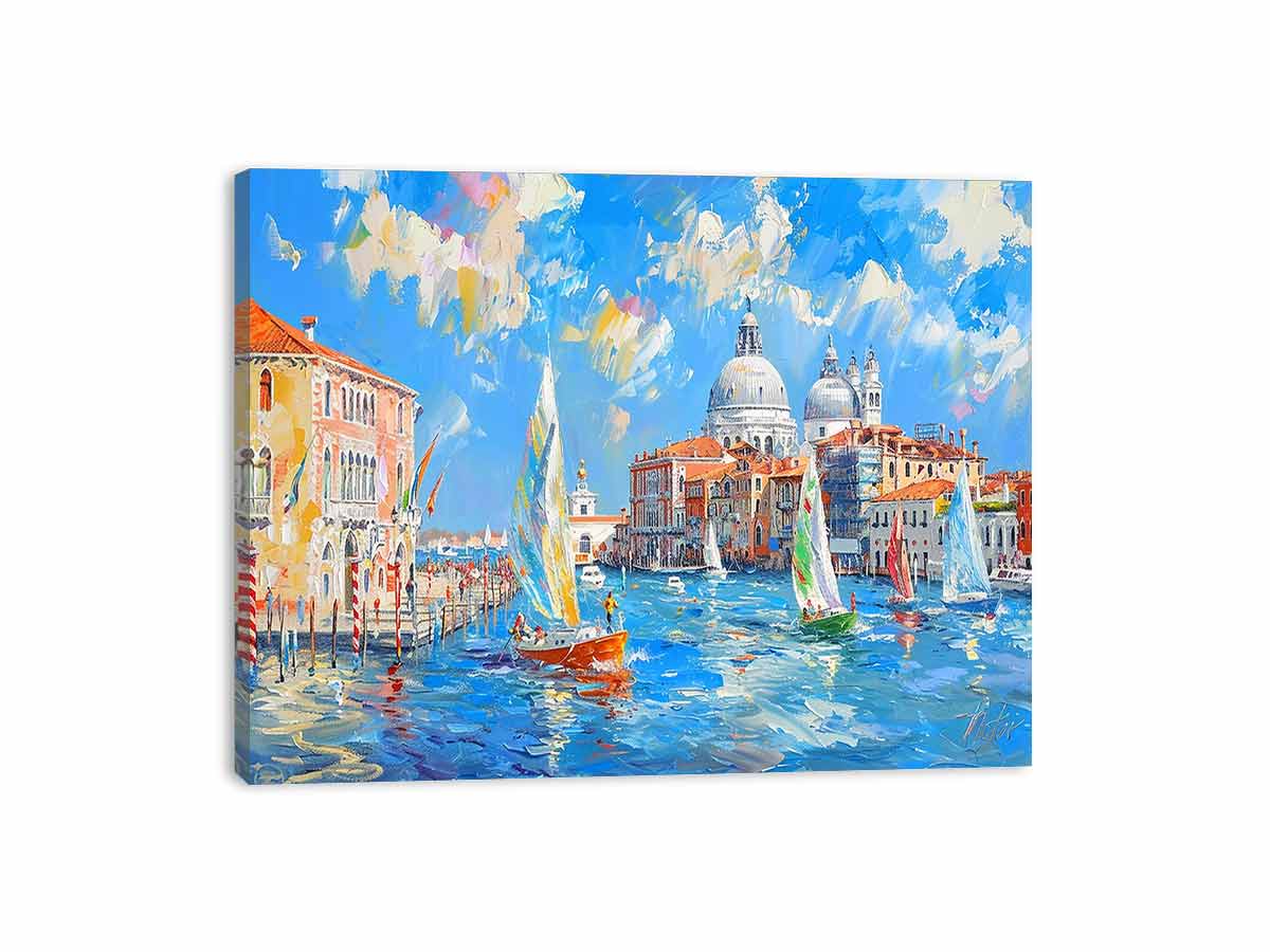 Venice Waterfront Canvas painting-3