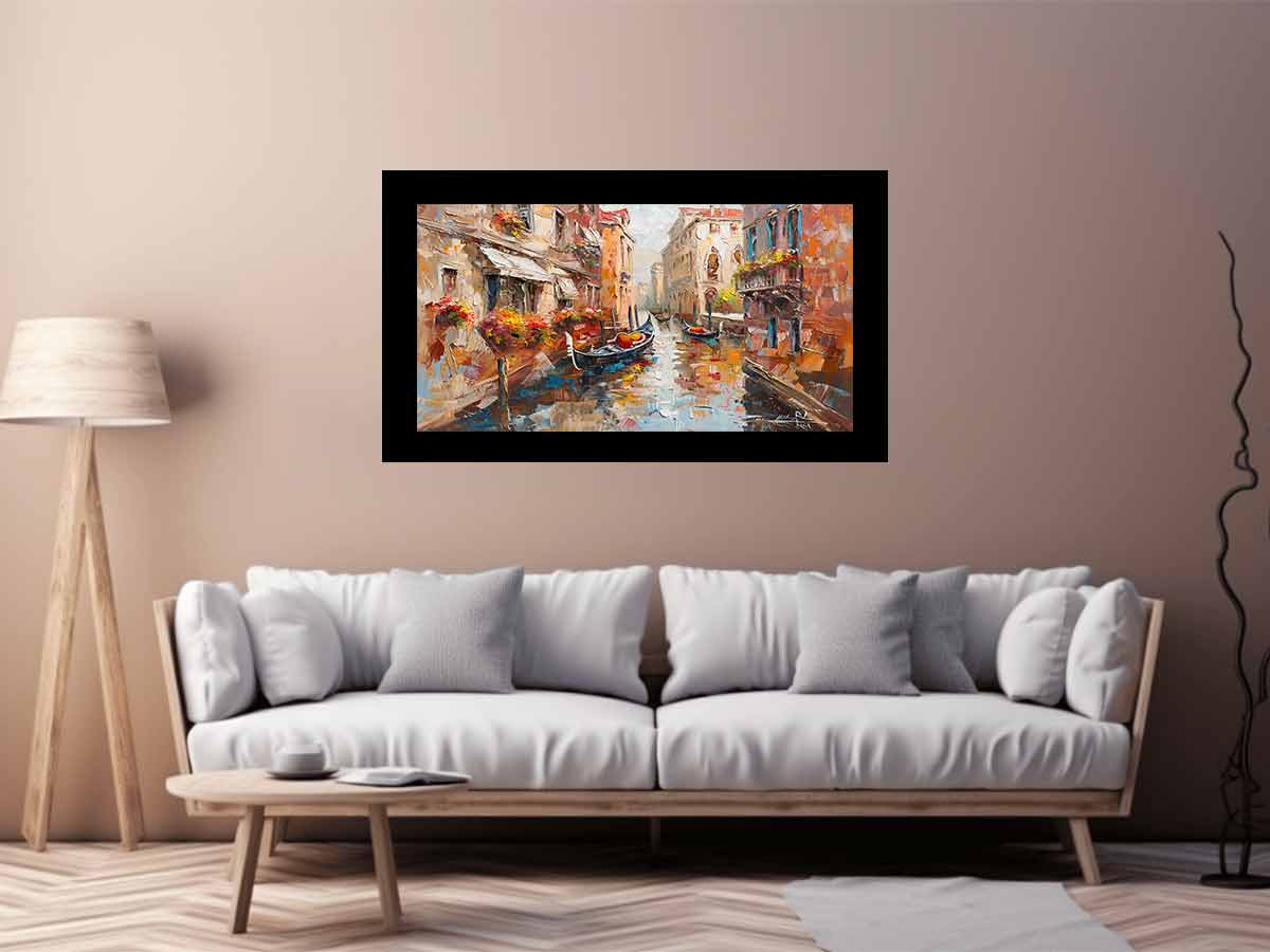 Venice Canal Gondola Ride Canvas Art Print-2
