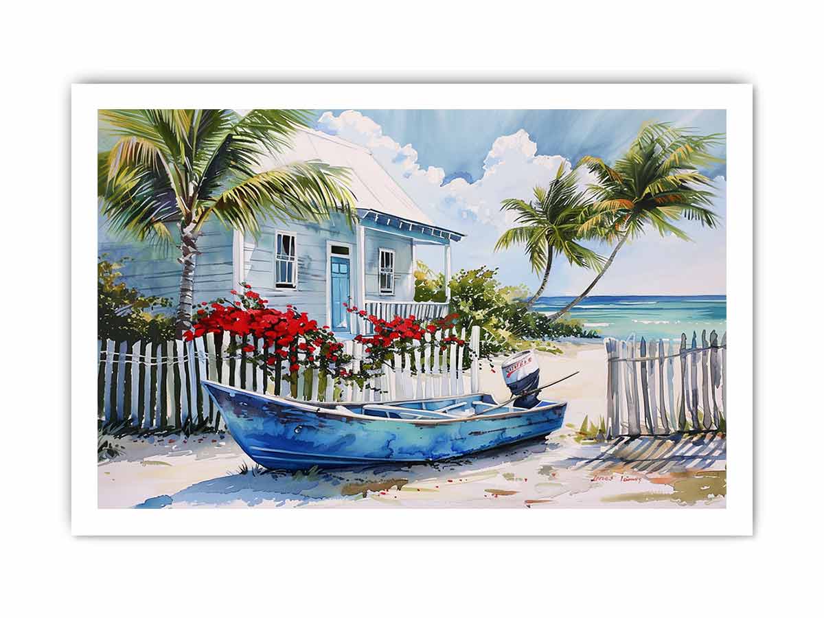Beach House Canvas Art Print-8