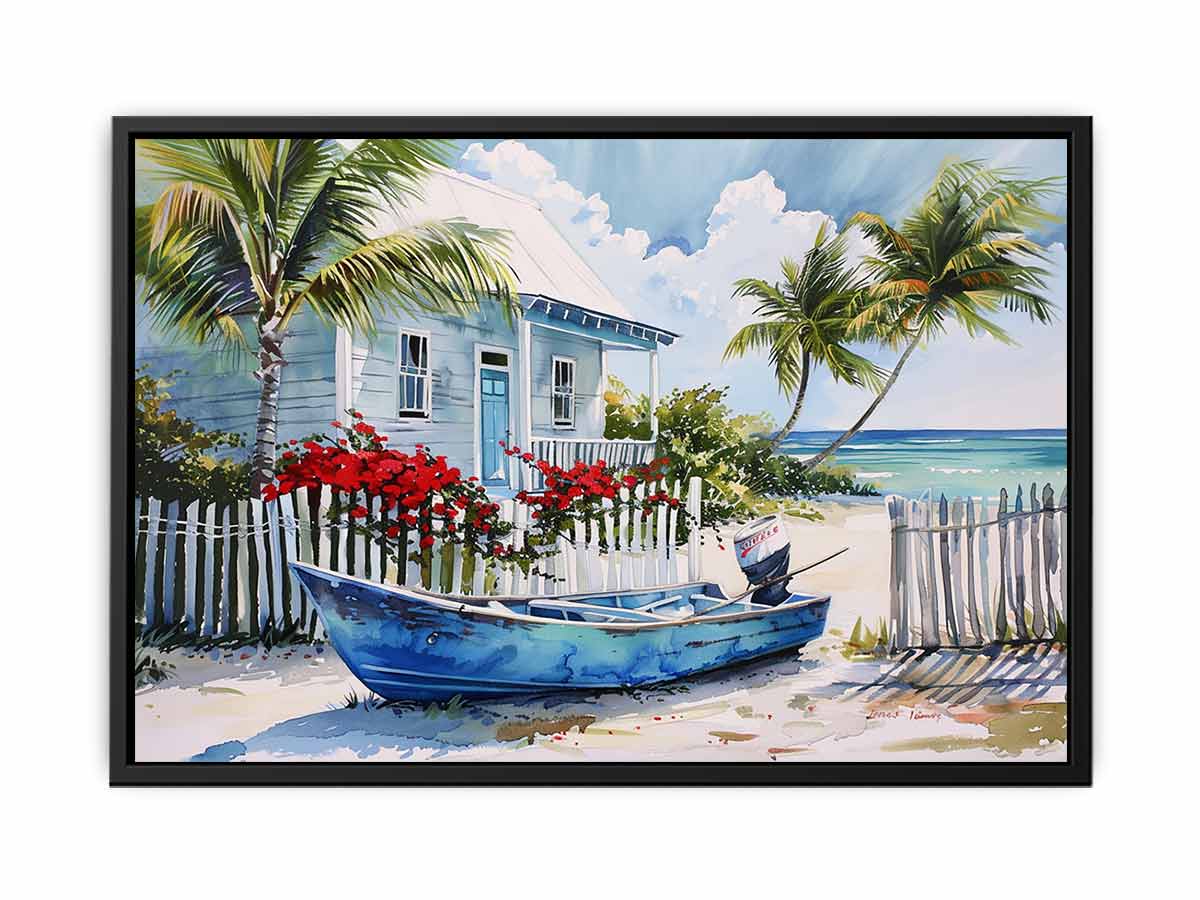Beach House Canvas Art Print-4