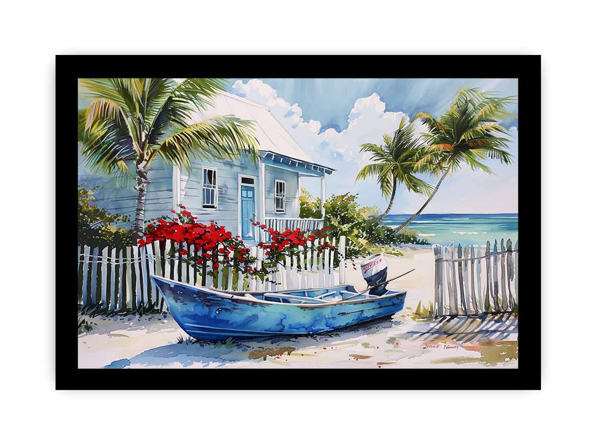 Beach House Canvas Art Print-7