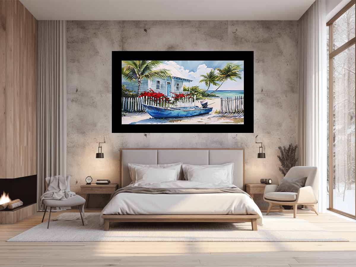Beach House Canvas Art Print-1