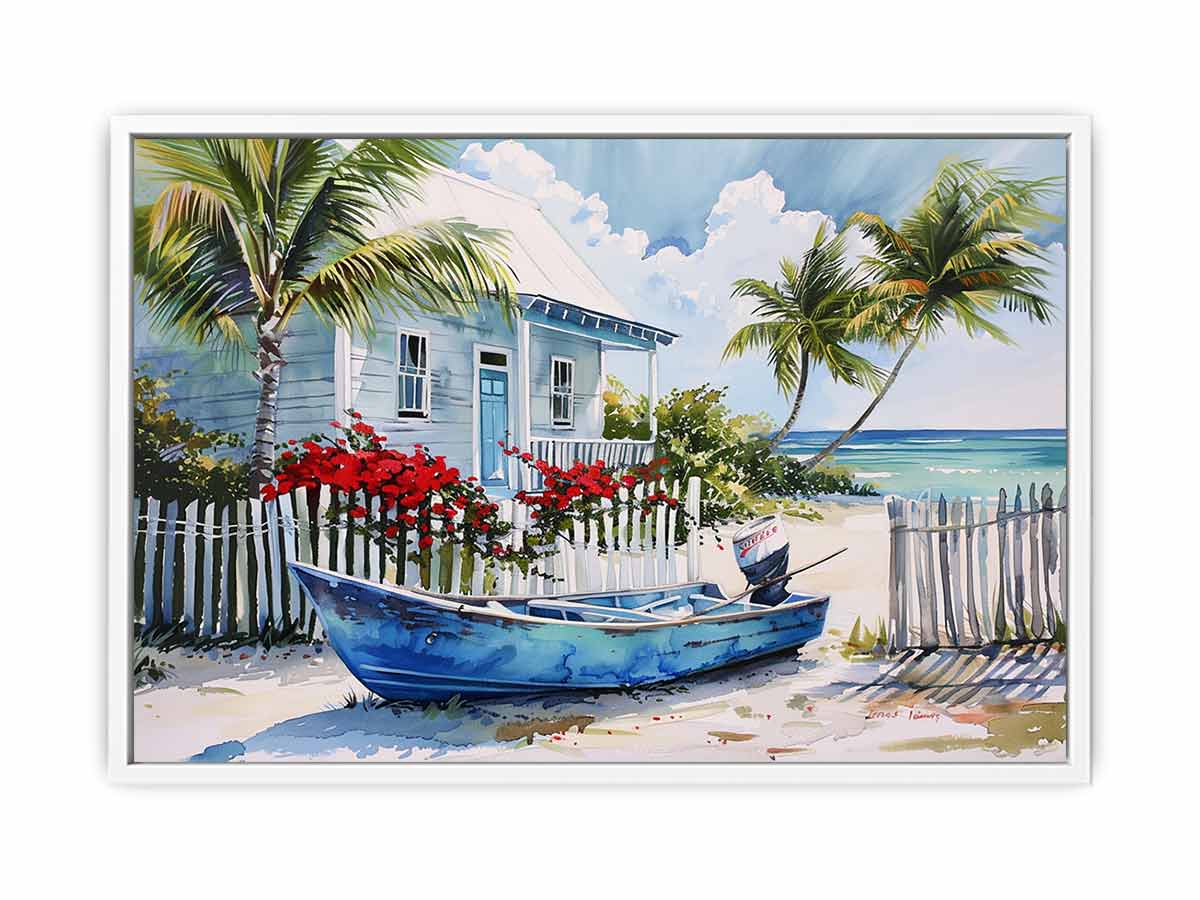Beach House Canvas Art Print-5