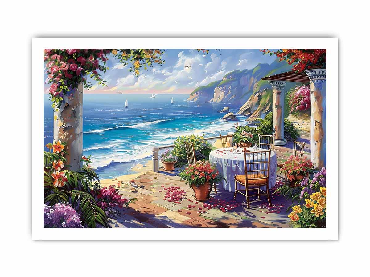 Outdoor Dining Canvas Art Print-8