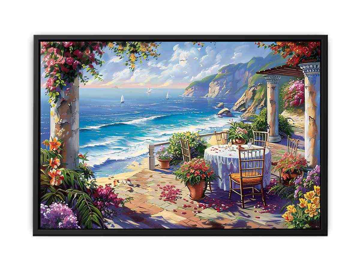Outdoor Dining Canvas Art Print-4