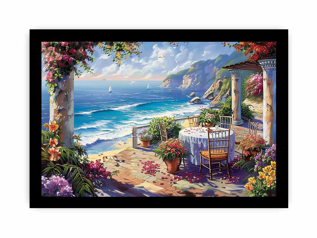 Outdoor Dining Canvas Art Print-7