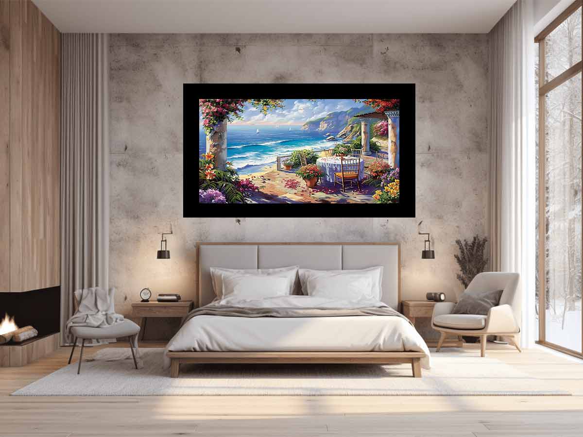 Outdoor Dining Canvas Art Print-1