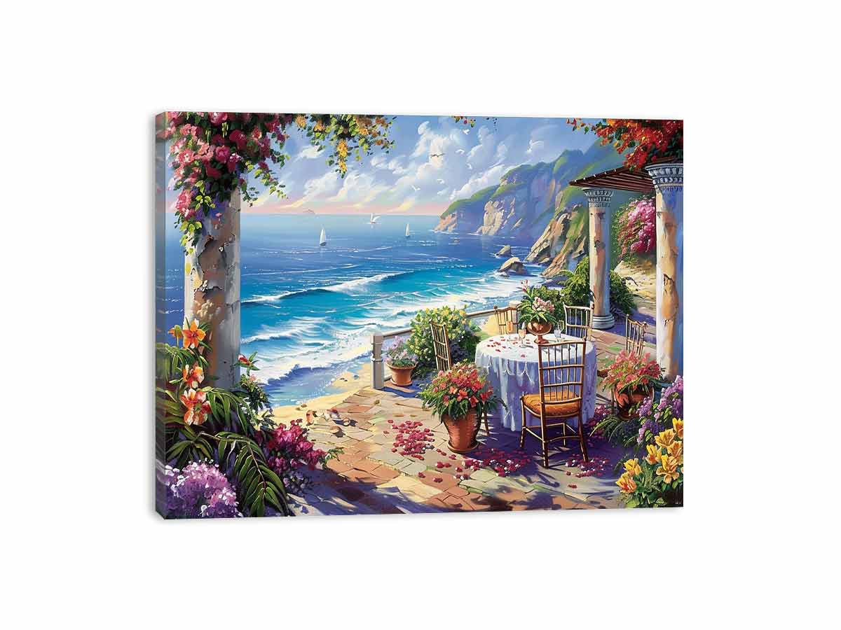 Outdoor Dining Canvas Art Print-3