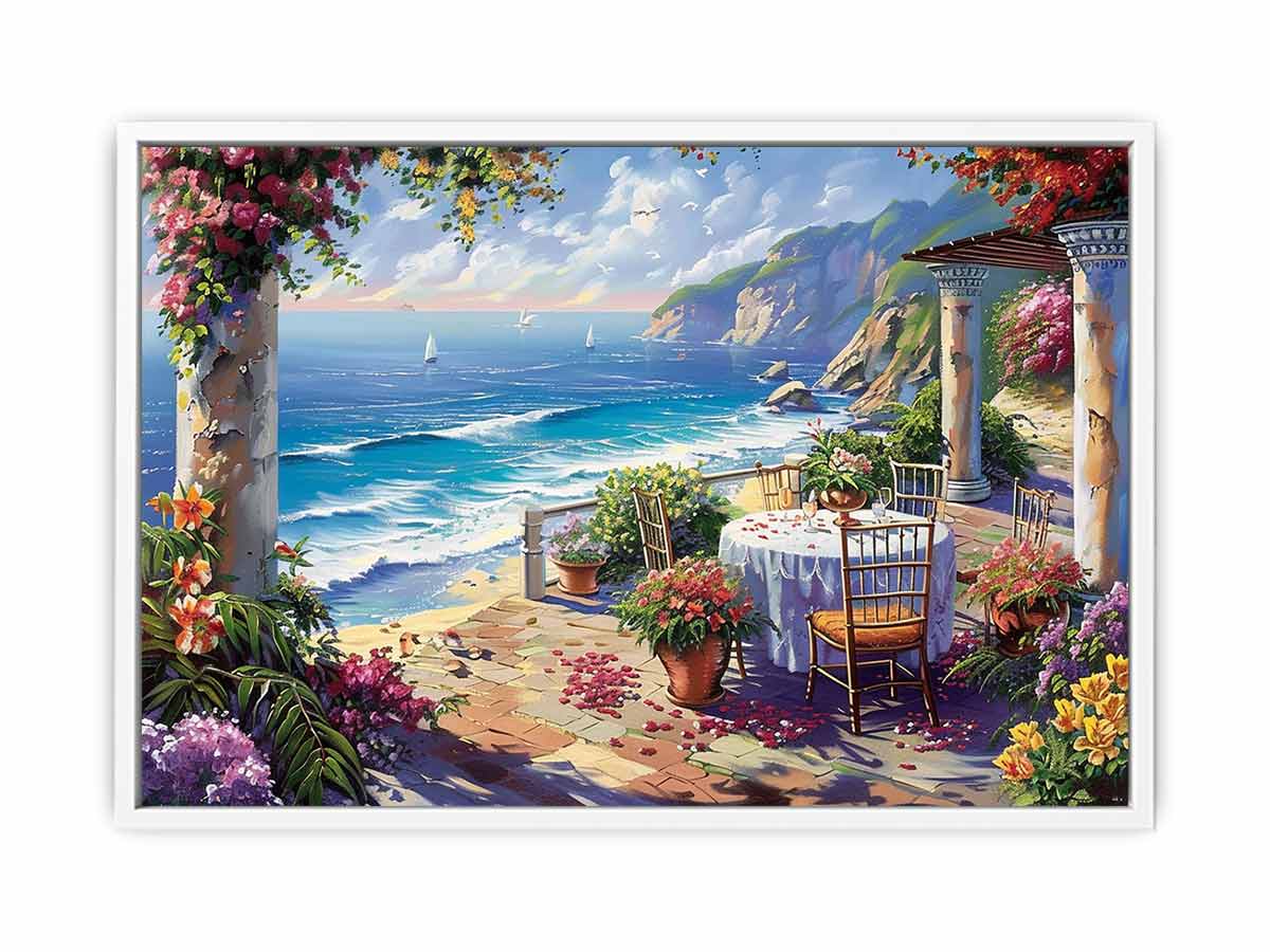 Outdoor Dining Canvas Art Print-5