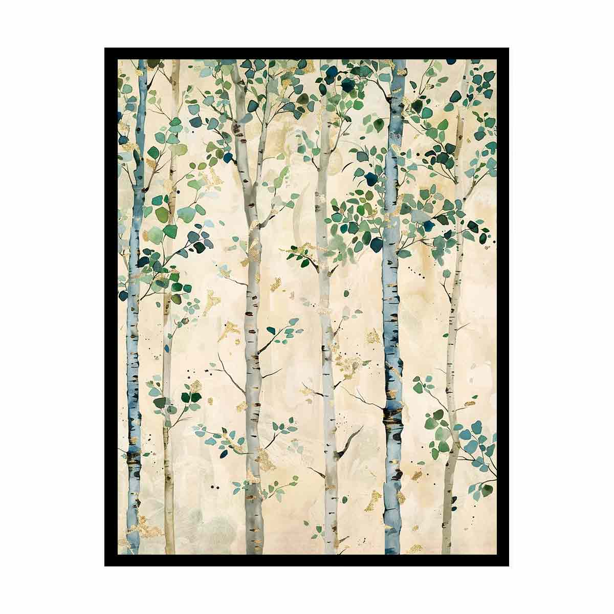 White Birchtrees Canvas Art Print-4