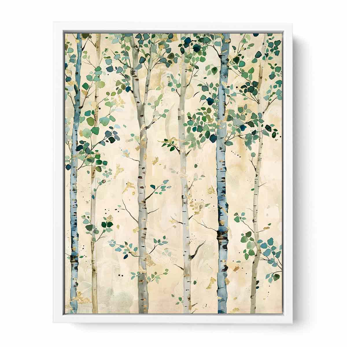 White Birchtrees Canvas Art Print-5