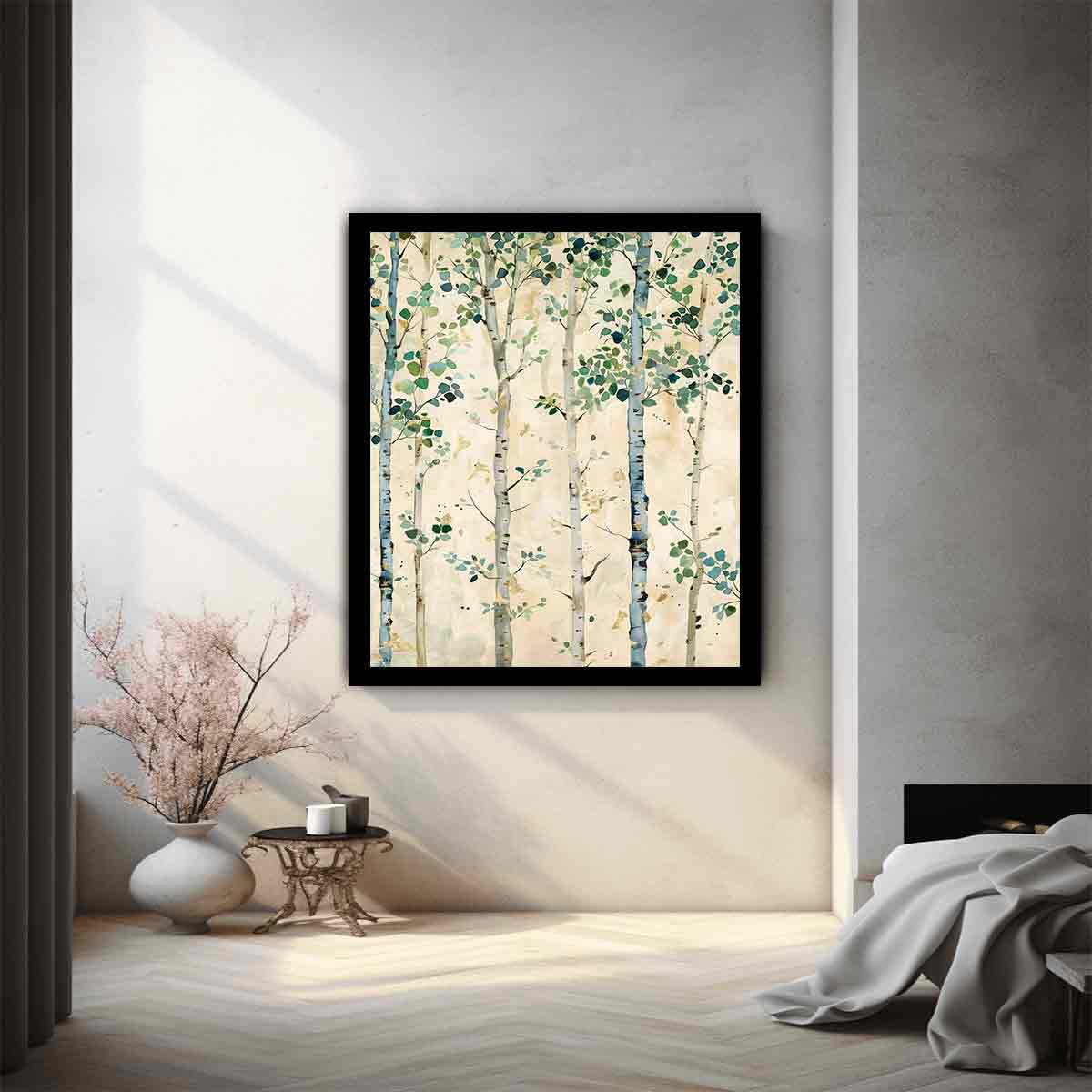 White Birchtrees Canvas Art Print-1