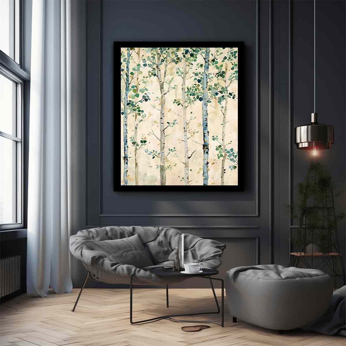 White Birchtrees Canvas Art Print-2