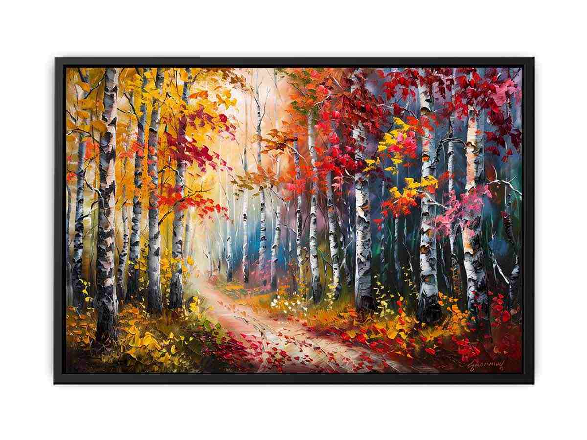 Red Forest Canvas Painting-4