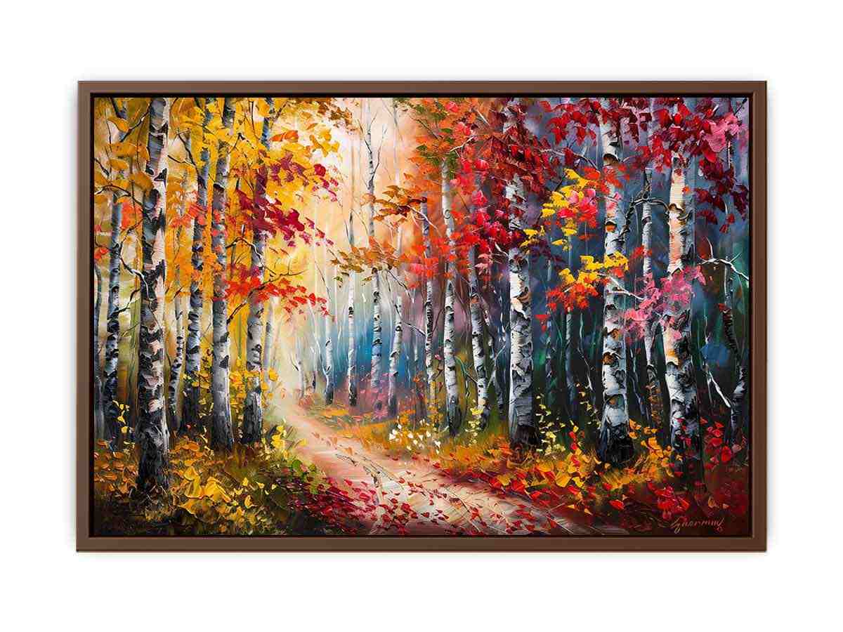 Red Forest Canvas Painting-6