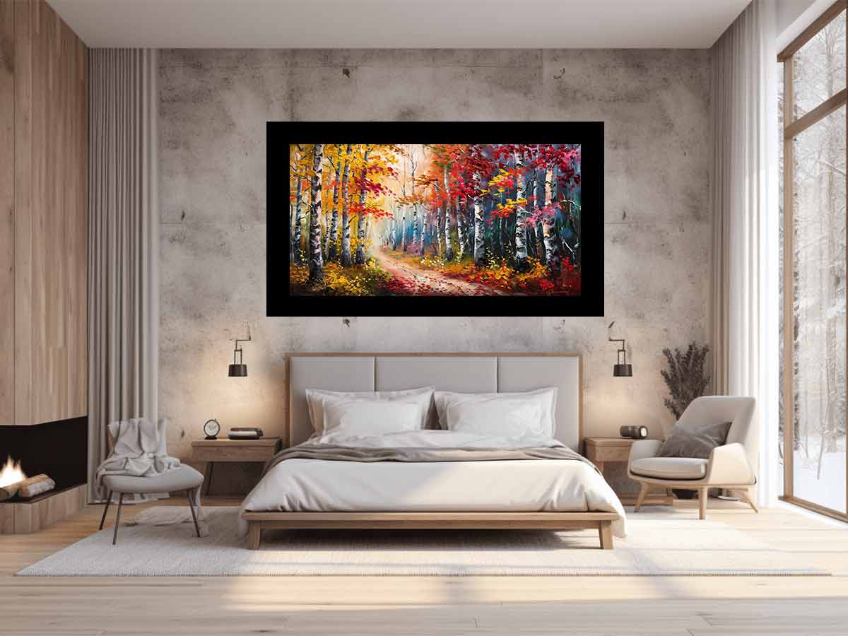 Red Forest Canvas Painting-1