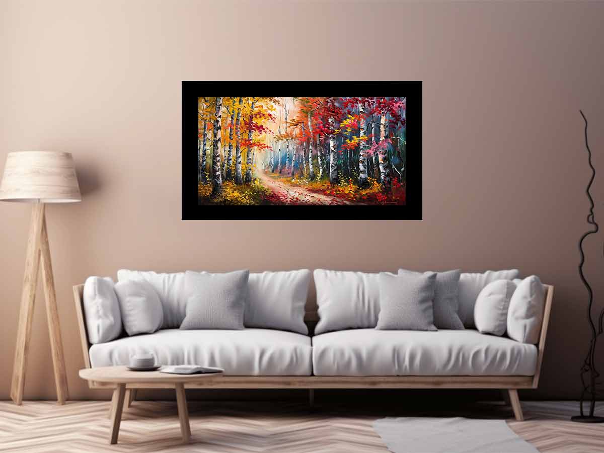 Red Forest Canvas Painting-2