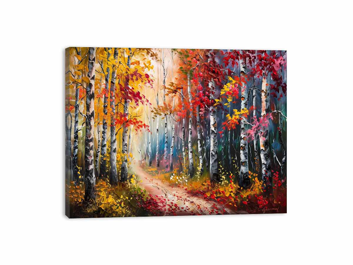 Red Forest Canvas Painting-3
