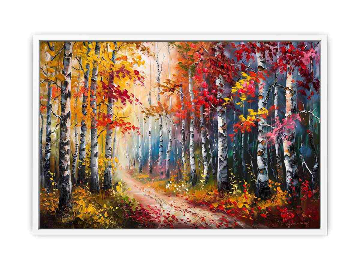 Red Forest Canvas Painting-5