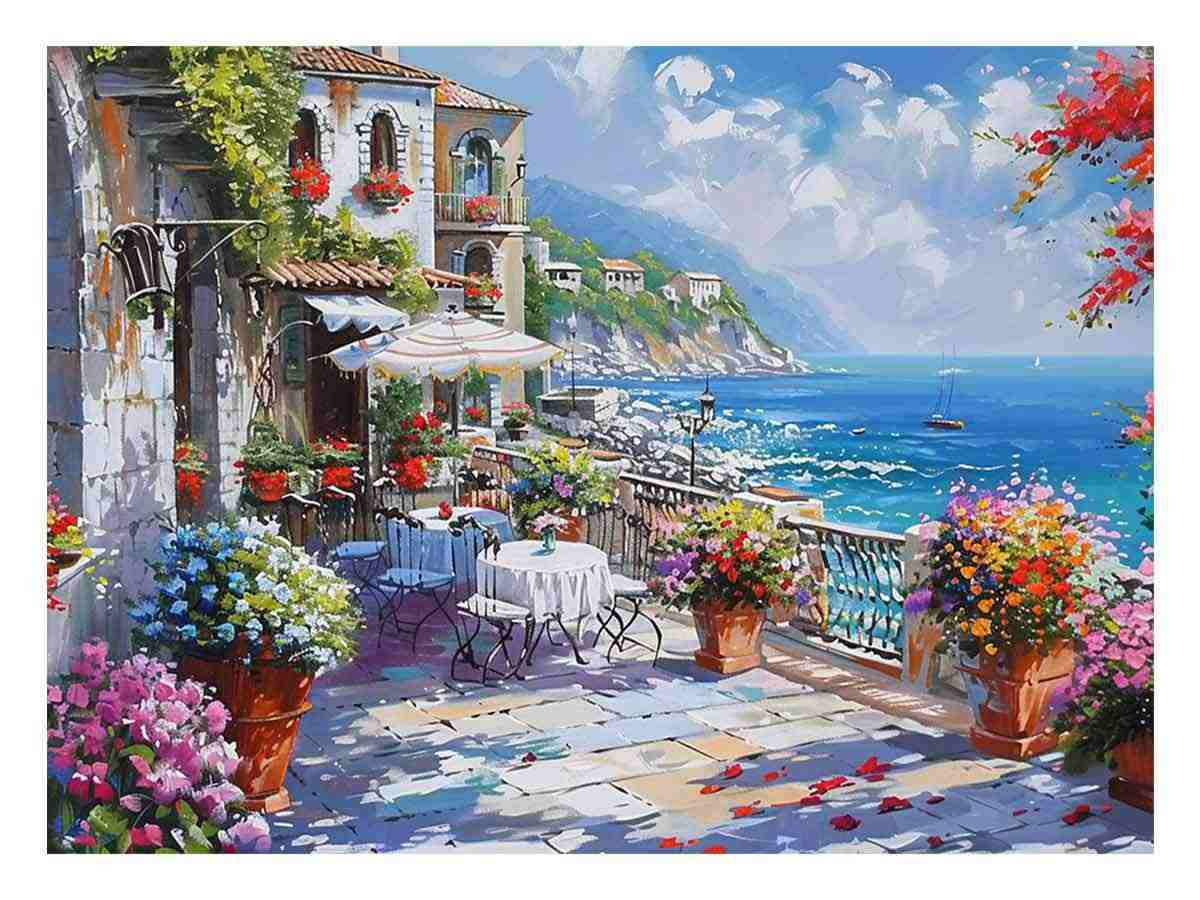 Beachside Living Canvas Art Print-0