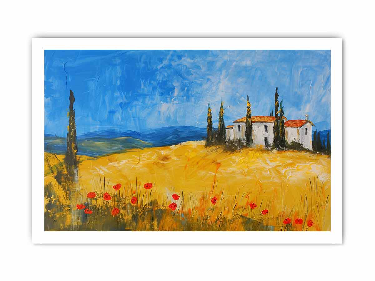 Hillside House Canvas Art Print-8
