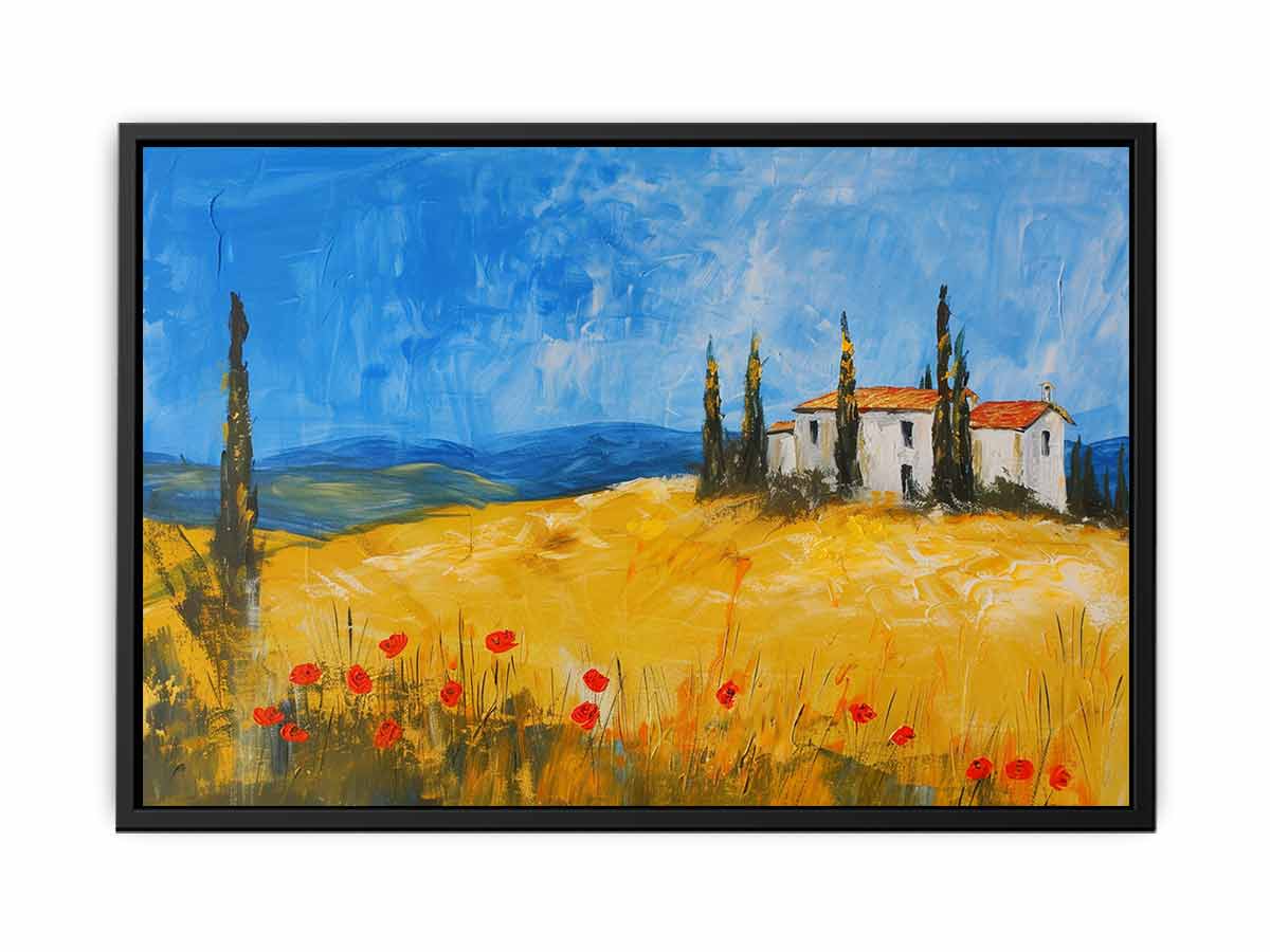 Hillside House Canvas Art Print-4