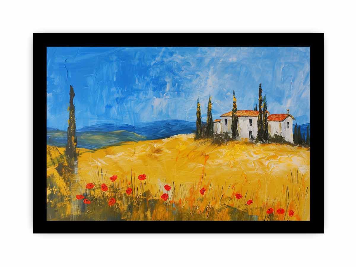 Hillside House Canvas Art Print-7