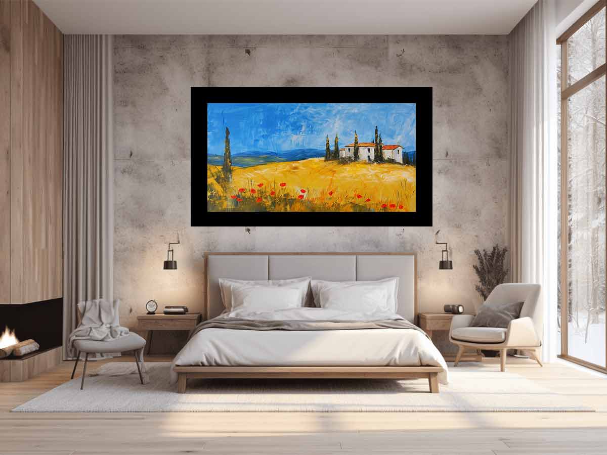 Hillside House Canvas Art Print-1